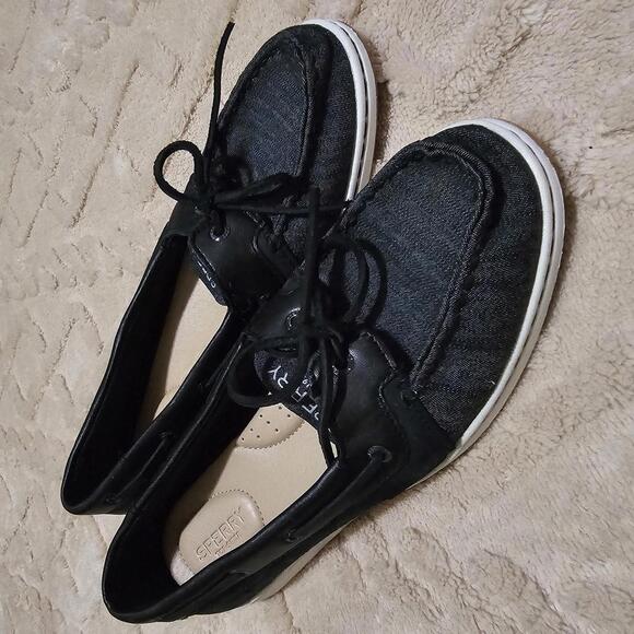 Sperry Shoes - Sperry Women's Starfish Black Boat Shoes 9.5 NWOT